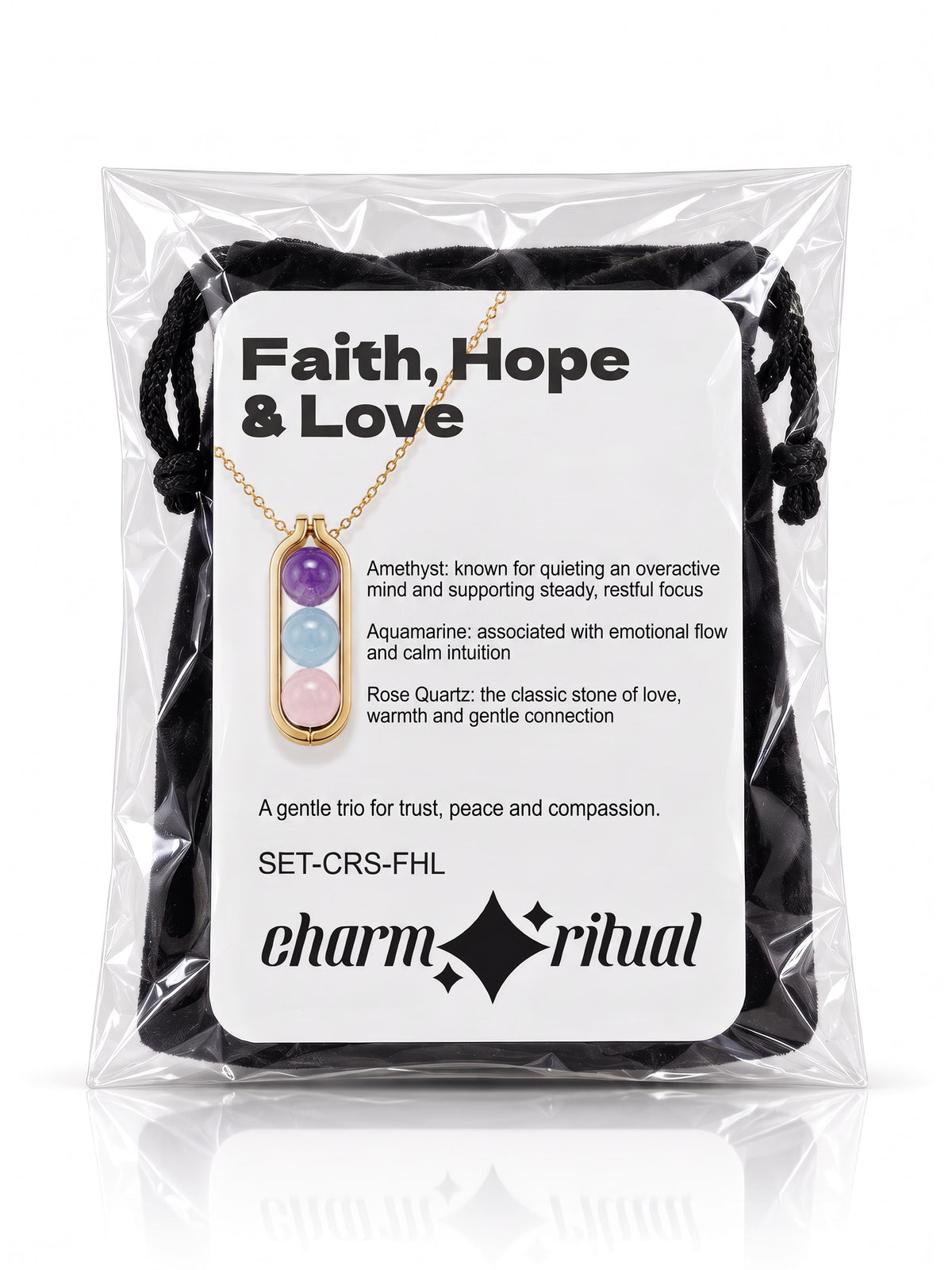 Faith, Hope & Love Energy Necklace